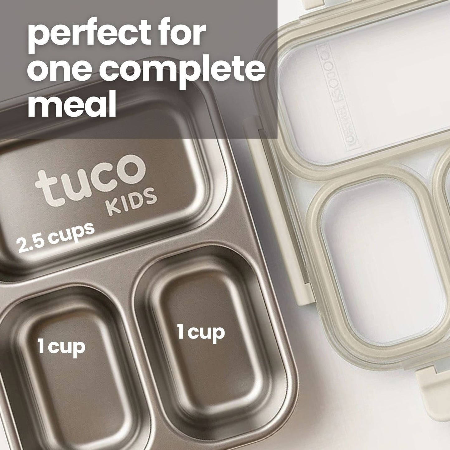 Tuco Kids 3 Compartment Bento Lunch Box. - Tuco Kids