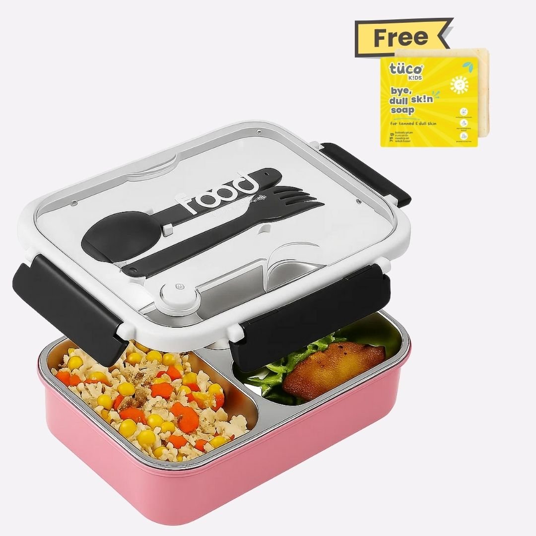 Tuco Kids 3 Compartment Bento Lunch Box. - Tuco Kids