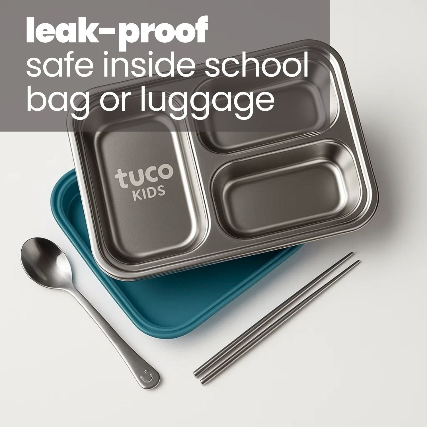 Tuco Kids 3 Compartment Bento Lunch Box. - Tuco Kids