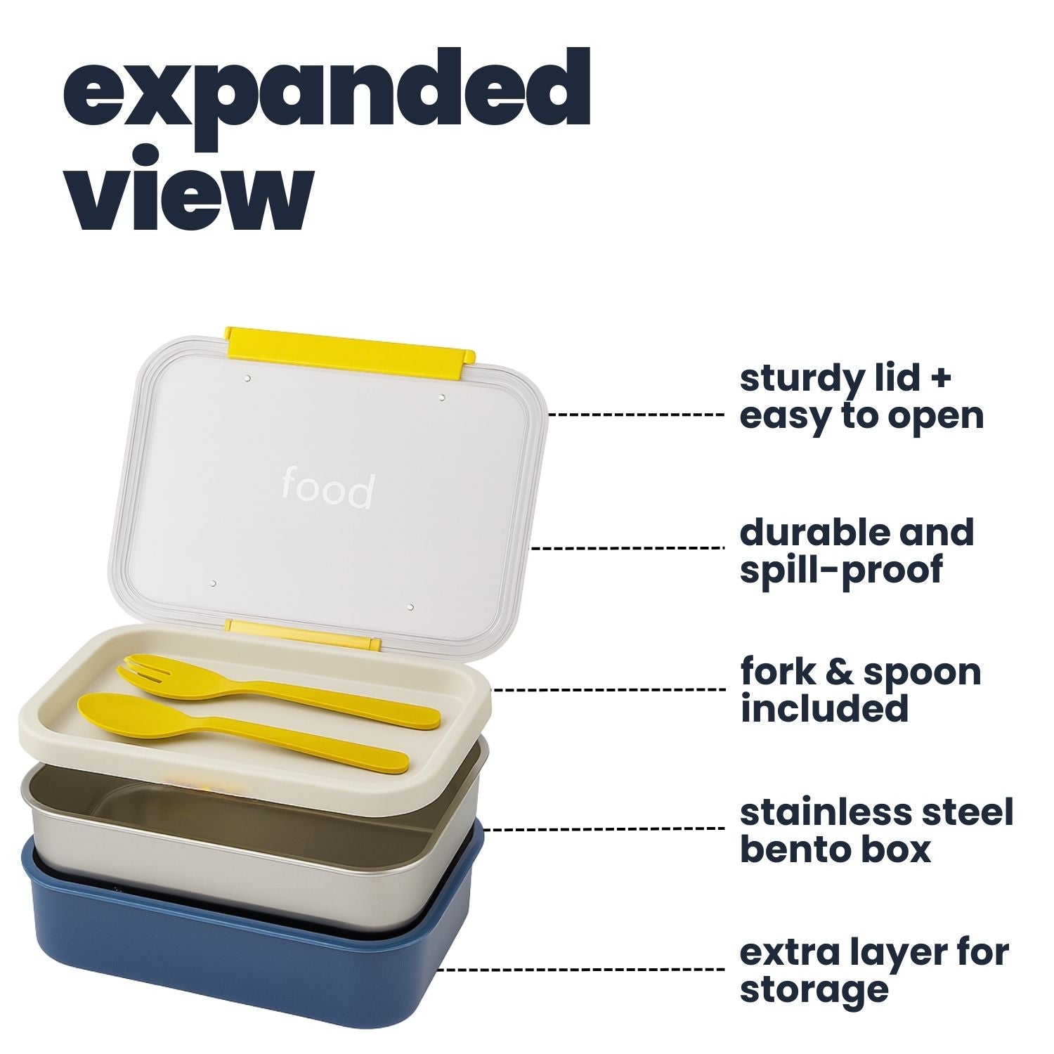 Tuco Kids 3 Compartment Bento Lunch Box. - Tuco Kids