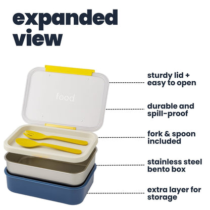 Tuco Kids 3 Compartment Bento Lunch Box. - Tuco Kids