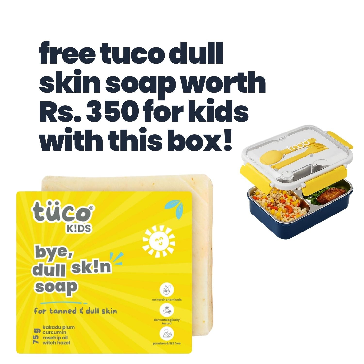 Tuco Kids 3 Compartment Bento Lunch Box. - Tuco Kids