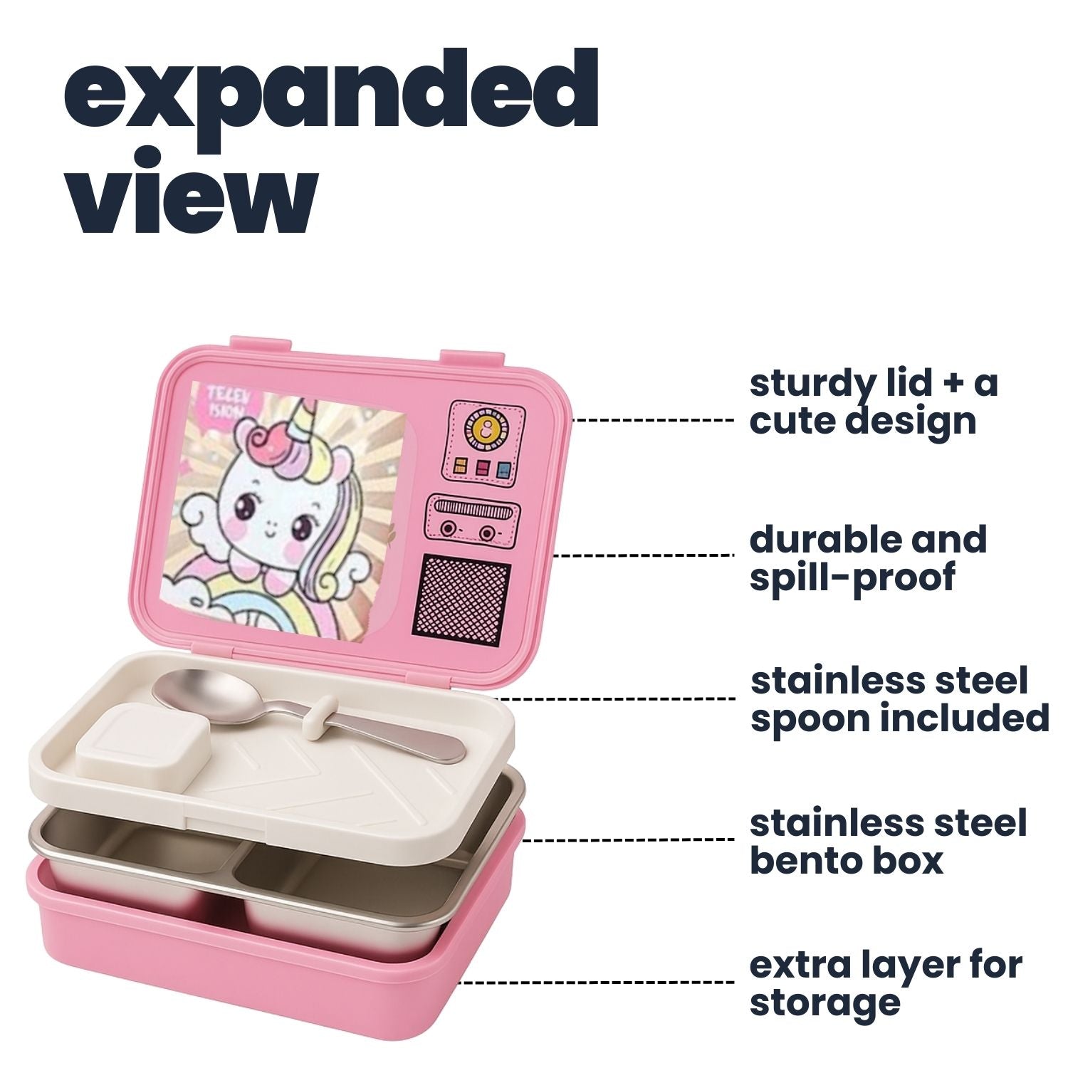 Tuco Kids 3 Compartment Bento Lunch Box! - Tuco Kids