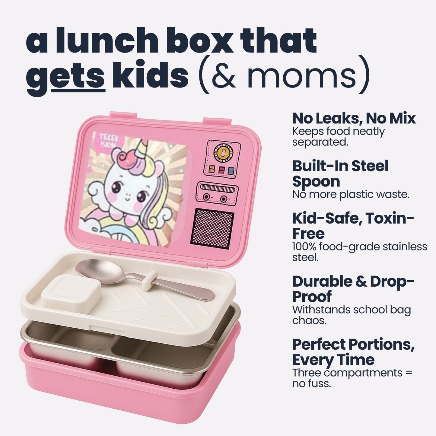 Tuco Kids 3 Compartment Bento Lunch Box! - Tuco Kids