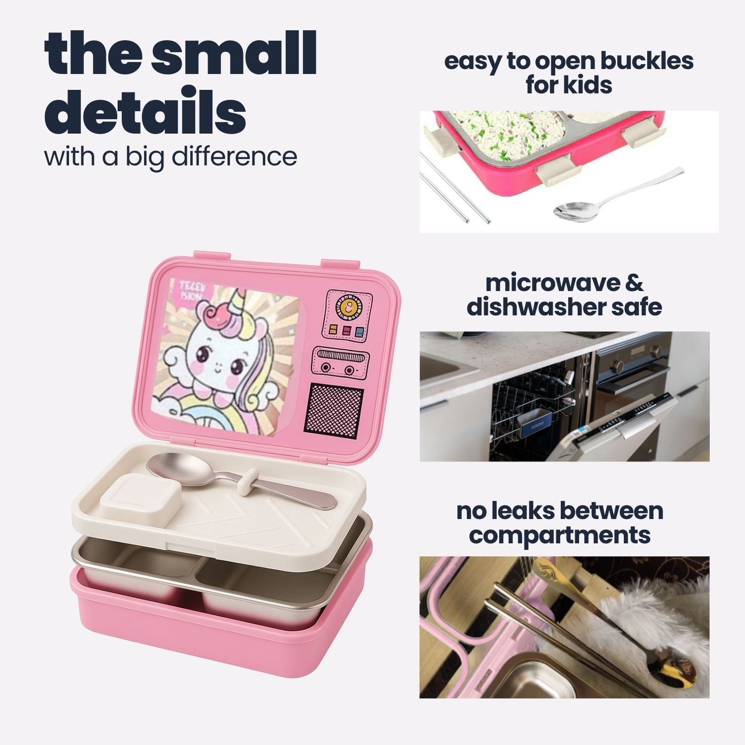 Tuco Kids 3 Compartment Bento Lunch Box! - Tuco Kids