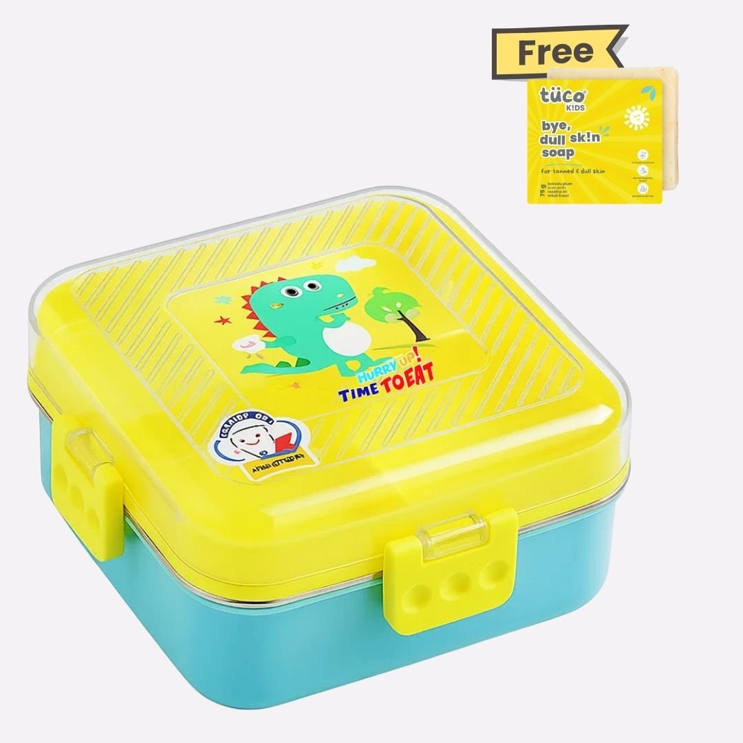 Tuco Kids 3 Compartment Stainless Steel Bento Lunch Box - Tuco Kids