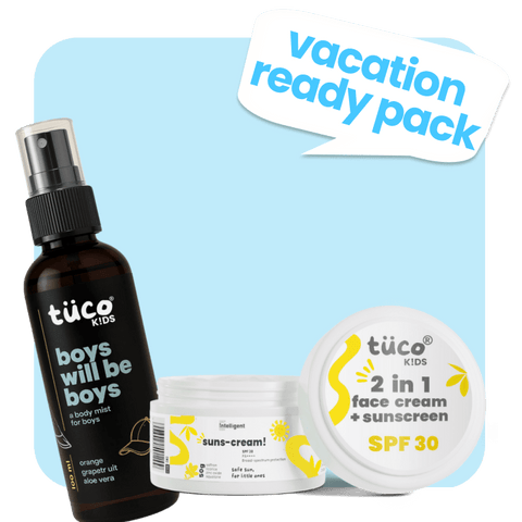 Vacation Ready Boys Gift Pack: Sunscreen (SPF 30) + Mist (100ml)