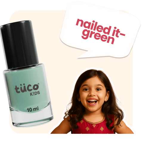 Water Based Nail paint for Kids- pack of 1 (green)
