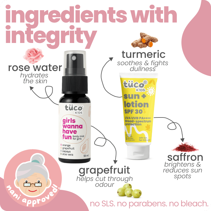 You Go Girl: Sun Lotion SPF30 + Girls Body Mist - Tuco Kids