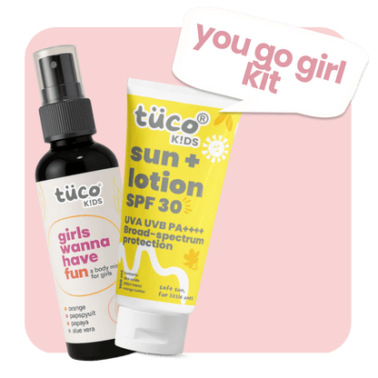 You Go Girl: Sun Lotion SPF30 + Girls Body Mist - Tuco Kids