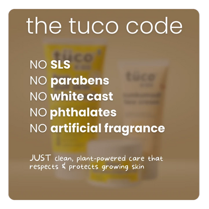 Free from sulphates, parabens, white cast, phthalates, artificial fragrance. 