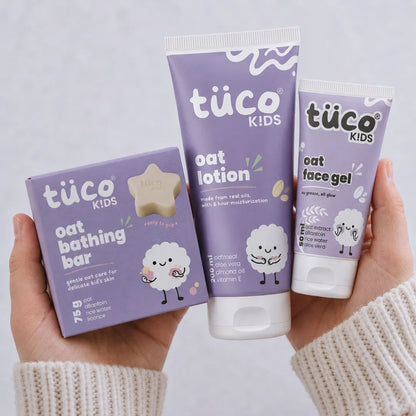 Tuco Kids 3-in-1 Oat Kit – Oat Bathing Bar, Oat Lotion and Oat Face Gel for kids