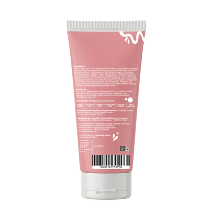 Tulsi Shower Gel For Kids (50ml) — back of pack, ingredients & product details | Tuco Kids