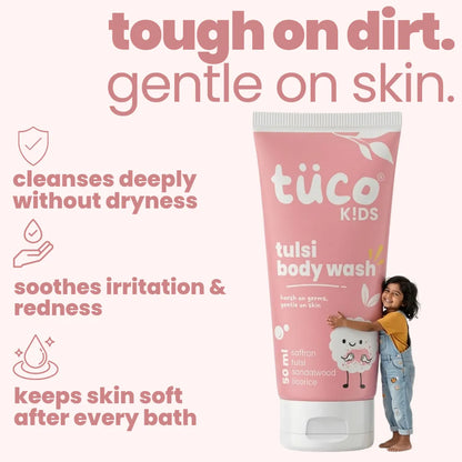 Tulsi Shower Gel For Kids - (50 ml) — key ingredients | Tuco Kids
