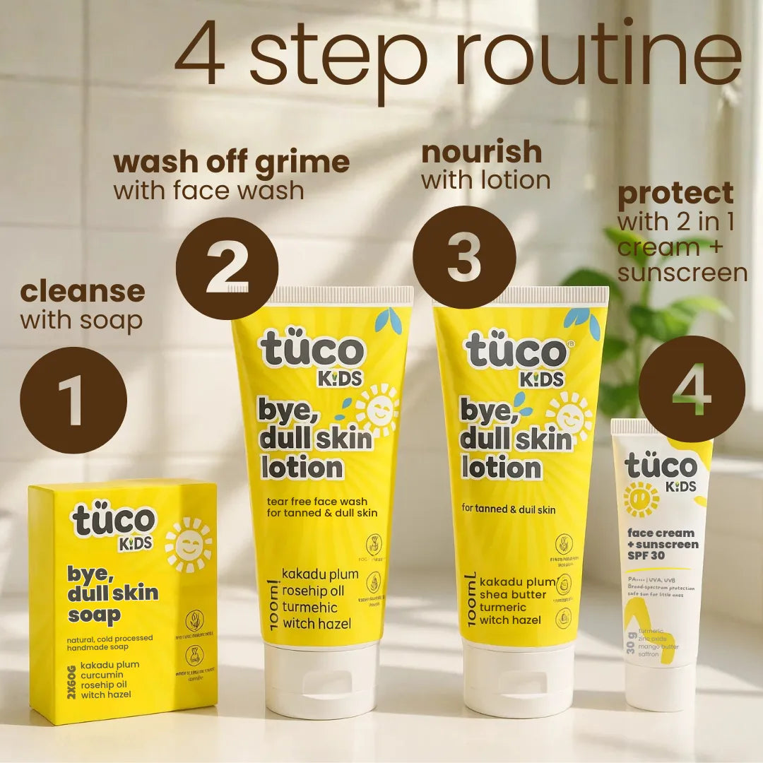 Ultimate Dull Skin Regimen: 4-in-1 Kit — key ingredients | Tuco Kids