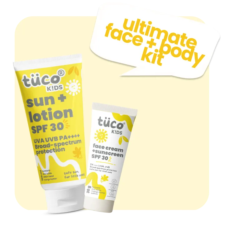 Ultimate Face + Body Kit : Sun Lotion + Sunscreen (SPF 30) — natural kids skincare | Tuco Kids