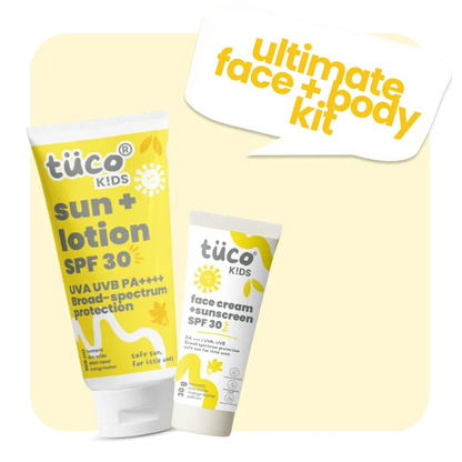 Ultimate Face + Body Kit : Sun Lotion + Sunscreen (SPF 30) — natural kids skincare | Tuco Kids