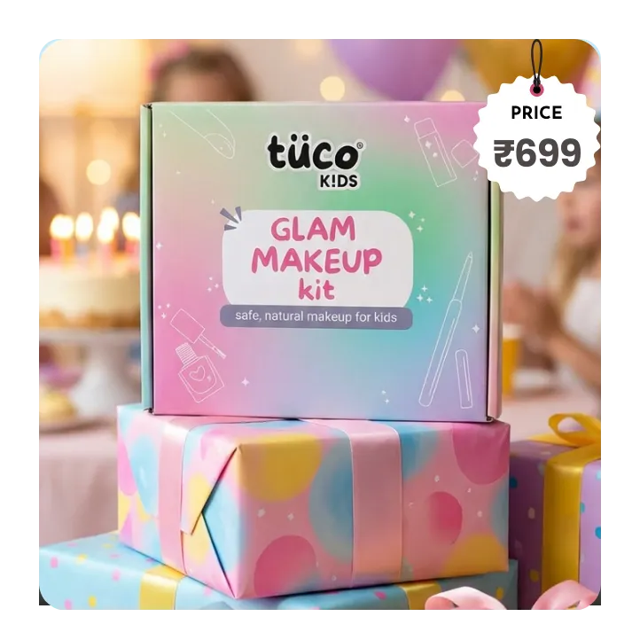 Tuco Kids Ultimate Glam Makeup Box – safe natural makeup kit for kids priced at 699 rupees