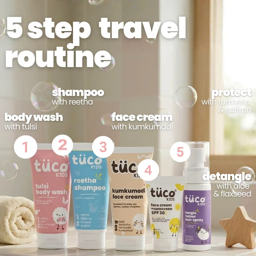 Tuco Kids Ultimate Travel Kit — Hair, Face & Body Care for Travelling Kids | Tuco Kids