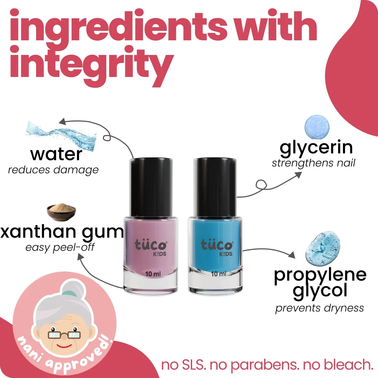 Water based nail paint kit (pack of 2) — how to use | Tuco Kids