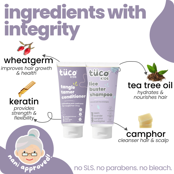 Natural Lice Shampoo + hair conditioner for kids