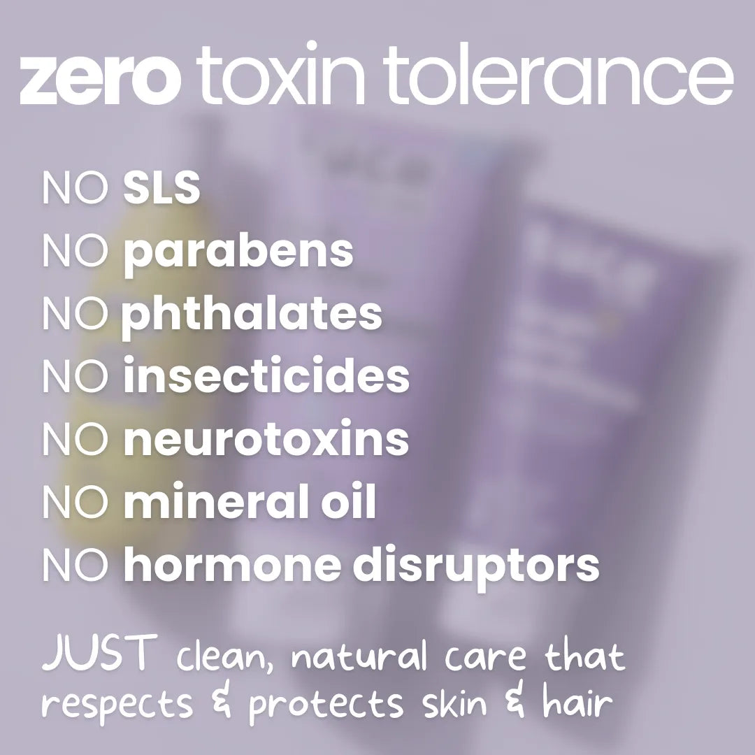 Zero toxin tolerance in Tuco Kids anti-lice regimen - no SLS, parabens, phthalates or insecticides
