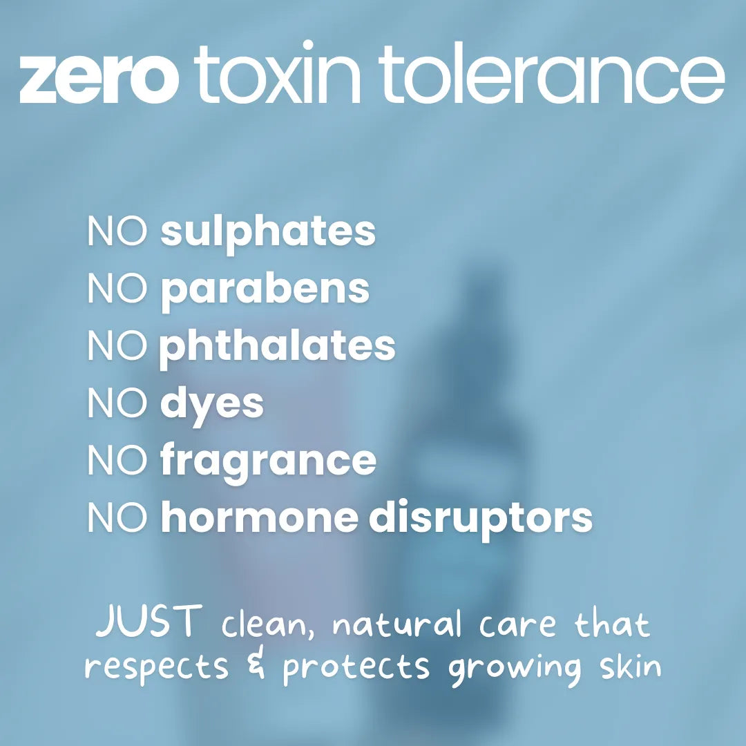 Zero toxin tolerance in Tuco Kids boys will be boys pack - no sulphates, parabens, phthalates, dyes, fragrance